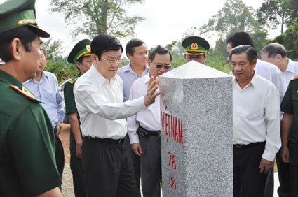 C&ocirc;ng t&aacute;c tuy&ecirc;n truyền đ&atilde; g&oacute;p phần quan trọng để B&igrave;nh Phước ho&agrave;n th&agrave;nh xuất sắc nhiệm vụ ph&acirc;n giới cắm mốc