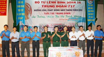 Tuổi trẻ Trung đoàn 717 - Binh đoàn 16: Phát động năm Thanh niên 2011