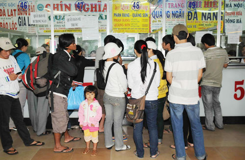 Từ 1-1-2014, Bến xe Miền Đông mở bán vé xe tết