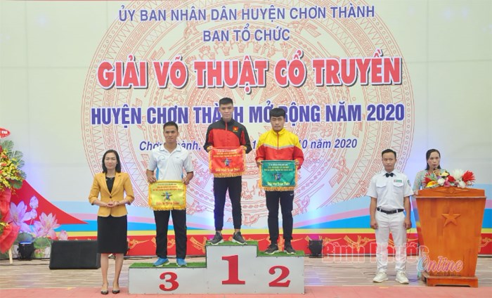 Chơn Thành nhất toàn đoàn Giải võ thuật cổ truyền mở rộng năm 2020