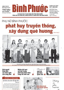 Báo in số 1017 Thứ Sáu 20-10-2023 