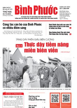 Báo in số 1018 Thứ Hai 23-10-2023 