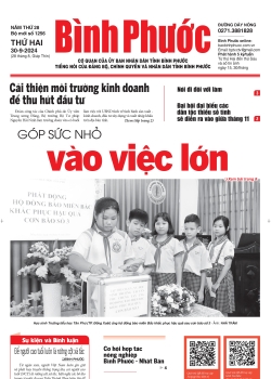 Báo in số 1256 Thứ Hai 30-9-2024 	