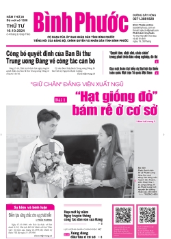 Báo in số 1268 Thứ Tư 16-10-2024 	