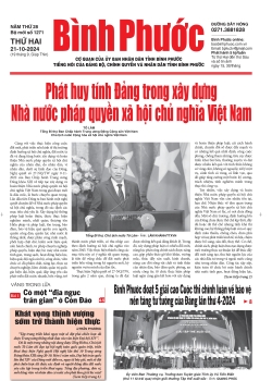 Báo in số 1271 Thứ Hai 21-10-2024 	