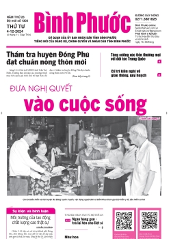Báo in số 1303 Thứ Tư 4-12-2024 	