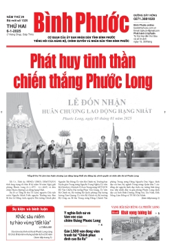 Báo in số 1325 Thứ Hai 6-1-2025 	