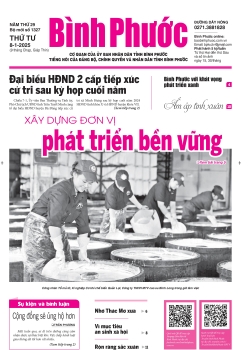 Báo in số 1327 Thứ Tư 8-1-2025 	