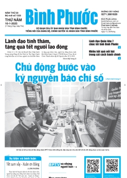 Báo in số 1333 Thứ Năm 16-1-2025 	