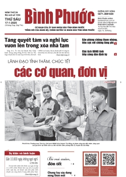 Báo in số 1334 Thứ Sáu 17-1-2025 	