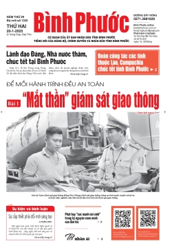 Báo in số 1335 Thứ Hai 20-1-2025 	