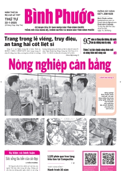 Báo in số 1337 Thứ Tư 22-1-2025 	