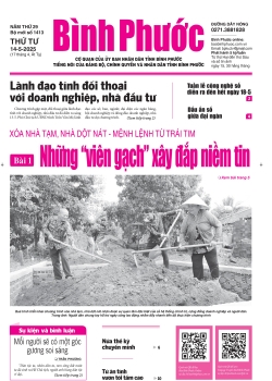 Báo in số 1413 Thứ Tư 14-5-2025 	