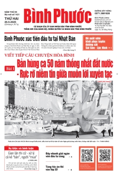 Báo in số 1421 Thứ Hai 26-5-2025 	