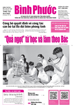 Báo in số 1423 Thứ Tư 28-5-2025 	