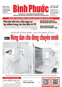 Báo in số 457 Thứ Hai 09-8-2021