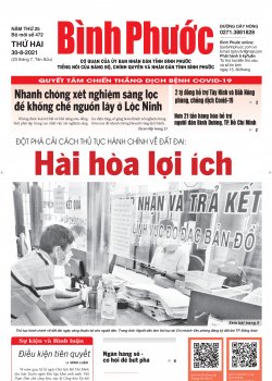 Báo in số 472 Thứ Hai 30-8-2021 