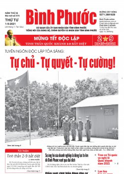 Báo in số 474 Thứ Tư 01-9-2021