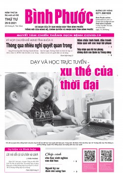 Báo in số 492 Thứ Tư 29-9-2021 