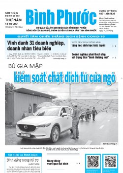 Báo in số 503 Thứ Năm 14-10-2021 