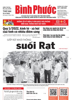 Báo in số 638 Thứ Hai 25-4-2022 