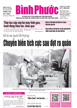 Báo in số 698 Thứ Tư 20-7-2022 	