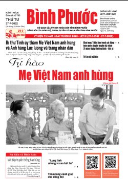 Báo in số 703 Thứ Tư 27-7-2022 