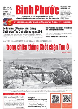Báo in số 723 Thứ Tư 24-8-2022 