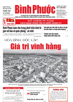 Báo in số 728 Thứ Tư 31-8-2022 	