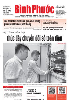 Báo in số 729 Thứ Hai 05-9-2022