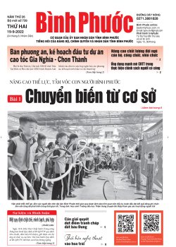 Báo in số 739 Thứ Hai 19-9-2022 	