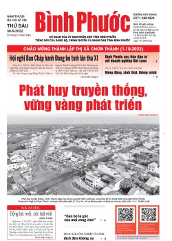 Báo in số 748 Thứ Sáu 30-9-2022 