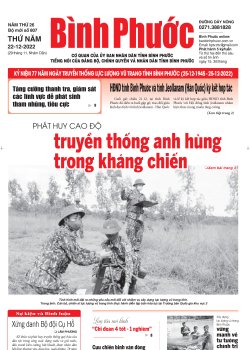 Báo in số 807 Thứ Năm 22-12-2022 