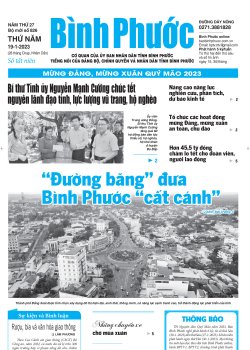 Báo in số 826 Thứ Năm 19-1-2023 