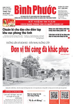 Báo in số 982 Thứ Tư 30-8-2023
