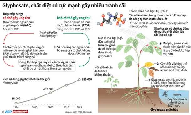 Glyphosate - Chất diệt cỏ cực mạnh gây nhiều tranh cãi