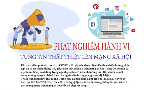 Phạt nghiêm hành vi tung tin thất thiệt lên mạng xã hội