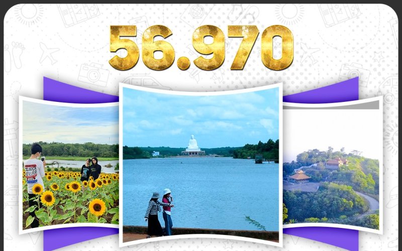 Tháng 1, Bình Phước đón 56.970 lượt khách tham quan