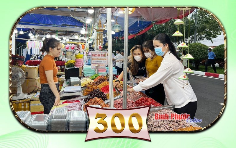 Dự kiến có 300 gian hàng trưng bày tại Hội chợ trái cây và hàng nông sản tình Bình Phước lần thứ 6 năm 2023
