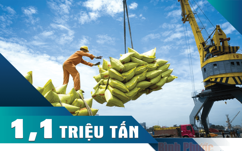 Tháng 4-2023: Xuất khẩu gạo của Việt Nam đạt 1,1 triệu tấn