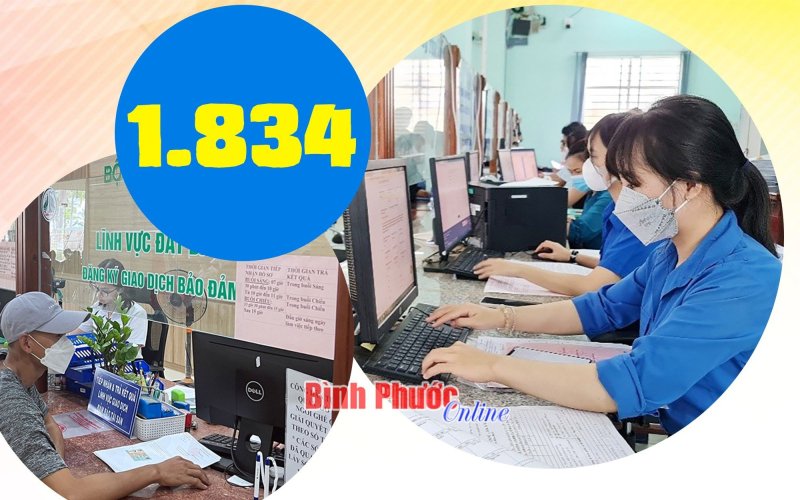 Bình Phước đang thực hiện 1.834 thủ tục hành chính