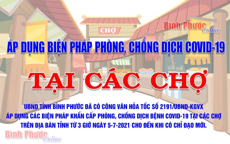 Infographic: Áp dụng biện pháp khẩn cấp phòng, chống Covid-19 tại các chợ