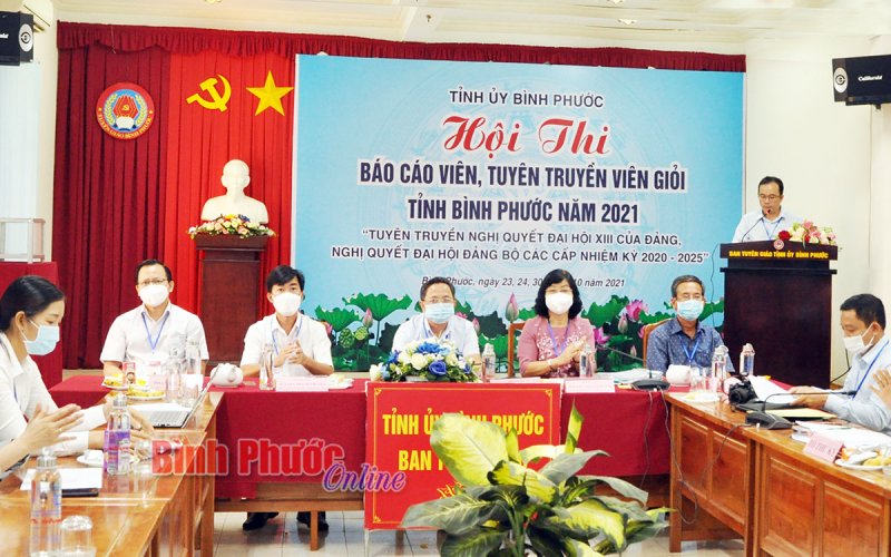 Bình Phước: 5 thí sinh vào chung kết hội thi báo cáo viên, tuyên truyền viên giỏi cấp tỉnh