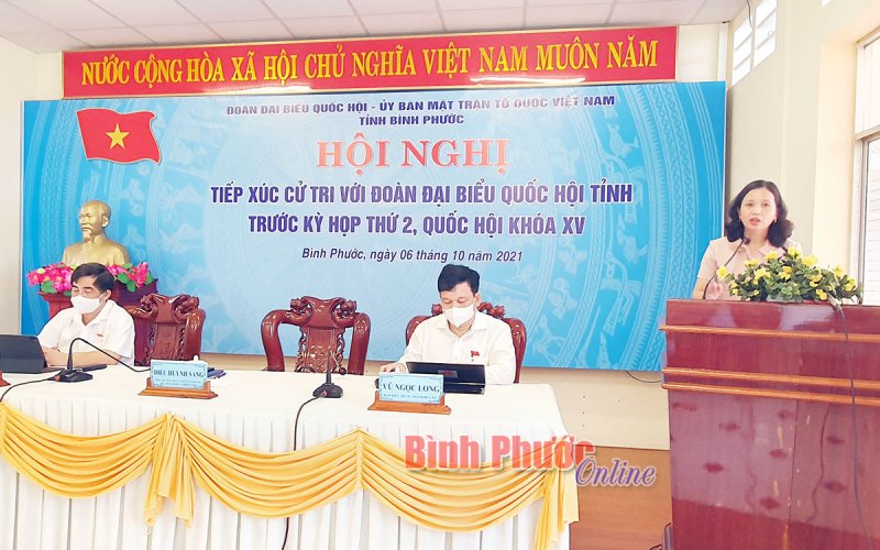 Bình Phước: Tiếp xúc cử tri trực tuyến trước kỳ họp thứ hai, Quốc hội khóa XV
