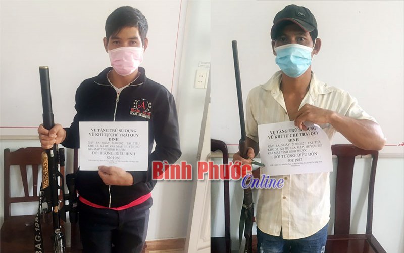 Bù Gia Mập: Bắt 2 đối tượng vào tiểu khu 33 săn bắn động vật hoang dã trái phép