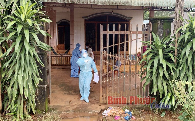 Đồng Phú phát hiện 9 ca F0 trong 1 gia đình ở xã Đồng Tâm