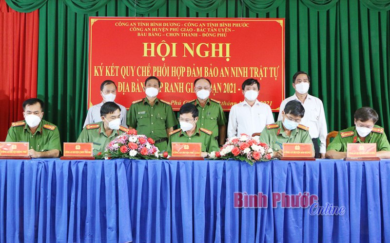 Phối hợp đảm bảo an ninh trật tự địa bàn giáp ranh Bình Dương - Bình Phước