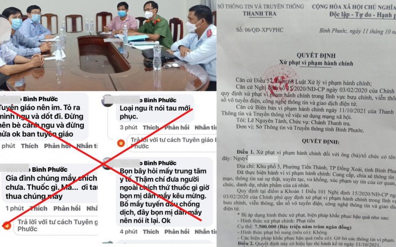 Xử phạt 1 trường hợp bình luận xúc phạm trên Fanpage Tuyên giáo Bình Phước