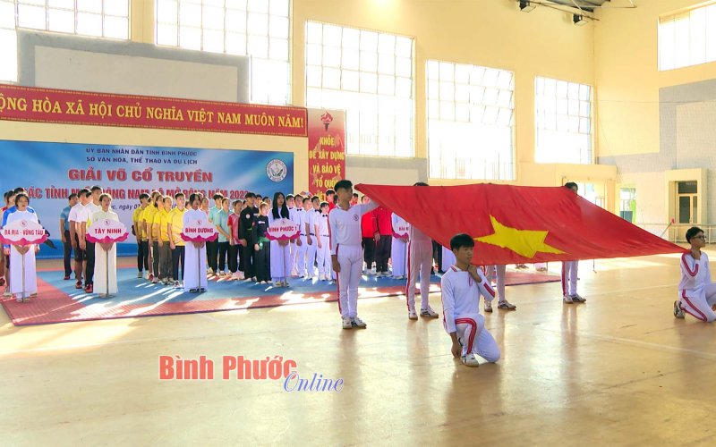 160 VĐV tham gia Giải võ cổ truyền các tỉnh miền Đông Nam Bộ năm 2022