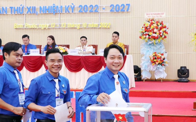 34 đại biểu được bầu vào BCH Đoàn TNCS Hồ Chí Minh tỉnh Bình Phước nhiệm kỳ 2022-2027